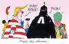 Cartoon: friede (small) by Andreas Prüstel tagged karneval,kostüme,tramp,islam,christentum,cartoon,karikatur,andreas,pruestel