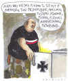 Cartoon: geiles F (small) by Andreas Prüstel tagged neonazismus deutschland bildungsferne