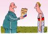 Cartoon: geschmäckle (small) by Andreas Prüstel tagged doping,russland,leichtathletik,olympia,ausschluss,russisch,brot,geschmäckle,cartoon,karikatur,andreas,pruestel