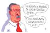 Cartoon: in hamburg (small) by Andreas Prüstel tagged zwanzig,hamburg,erdogan,redewunsch,anhänger,cartoon,karikatur,andreas,pruestel