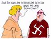 Cartoon: initiator (small) by Andreas Prüstel tagged neonazis,rechtsradikale,flüchtlingszustrom,fremdenhass,liebe,initiative,initiator,zuscheissen,cartoon,karikatur,andreas,pruestel