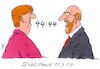 Cartoon: k-frage (small) by Andreas Prüstel tagged politbarometer,umfragewerrte,kanzlerkandidaten,merkel,schulz,cartoon,karikatur,andreas,pruestel