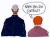 Cartoon: letzter besuch (small) by Andreas Prüstel tagged usa,deutschland,staatsbesuch,obama,merkel,sintflut,cartoon,karikatur,andreas,pruestel