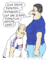 Cartoon: memory (small) by Andreas Prüstel tagged fußballweltmeisterschaft zidane materrazi frankreich italien