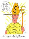 Cartoon: papst spezial (small) by Andreas Prüstel tagged internet,soziale,netzwerke,influencer,werbung,schleichwerbung,geldquelle,follower,cartoon,karikatur,andreas,pruestel