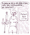 Cartoon: patentamt (small) by Andreas Prüstel tagged patent,patentamt,potentiometer,impotenz,impotenziometer,cartoon,karikatur,andreas,pruestel