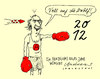 Cartoon: prost neujahr! (small) by Andreas Prüstel tagged neujahr silvester 2012