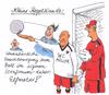 Cartoon: regelkunde (small) by Andreas Prüstel tagged fußball,regelwerk,regelkunde,strafstoss,elfmeter,handspiel,hitlergruß