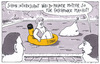 Cartoon: titanic (small) by Andreas Prüstel tagged titanic,untergang,schiffsunglück,pool,schlauchboot,schwiegermutter