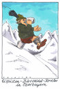Cartoon: volxsport (small) by Andreas Prüstel tagged bayern oberbayern rodeln piste bier bierseidel tracht rituale wintersport