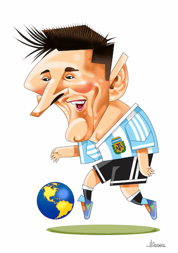 Cartoon: Messi (medium) by Ulisses-araujo tagged messi,russsia,2018