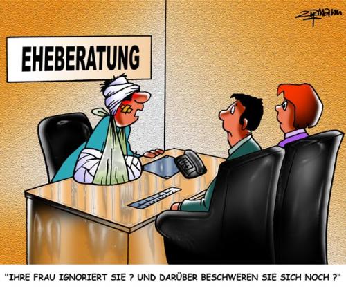 Cartoon: Eheberatung (medium) by Georg Zitzmann tagged mann,frau,ehe,beratung