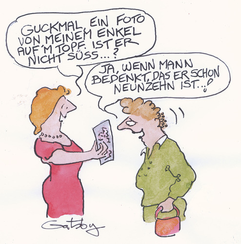 Cartoon: Enkel auf dem Topf (medium) by Peter Gatsby tagged kinder,kinder,familie,ehe,nachwuchs