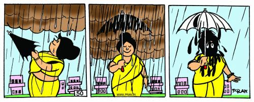 Cartoon: Rain (medium) by pran tagged pran