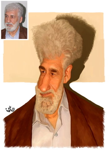 Cartoon: Abdulla Pashew (medium) by handren khoshnaw tagged handren,khoshnaw