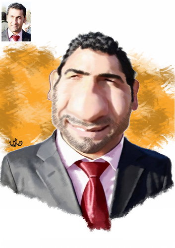 Cartoon: Ali Sdiq (medium) by handren khoshnaw tagged handren,khoshnaw,ali,sdiq