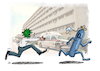 Cartoon: running out of oxygen tubes (small) by handren khoshnaw tagged handren,khoshnaw,oxygen,tube,corona,virus,kurdistan,hospital,shortage,patients