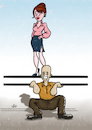 Cartoon: women and men equality (small) by handren khoshnaw tagged handren,khoshnaw,women,men,equality,cartoon,8march