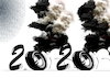 Cartoon: year 2020 cartoon (small) by handren khoshnaw tagged 2020 cartoon new year handren khoshnaw smoke environment pollution