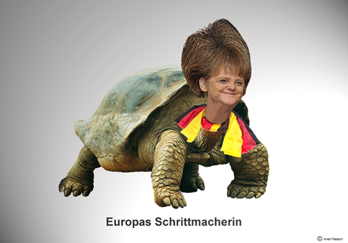 Cartoon: Angela Merkel (medium) by Aneli Fiebach tagged tierisch,weltansicht,frau,gesellschaft,gemeinschaft,kanzlerin,deutschland,europa,politik