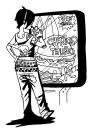 Cartoon: Capricho (small) by ertitomontana tagged hamburguer,fat,burguer,girl,sexy,pin,up,pinup,teen