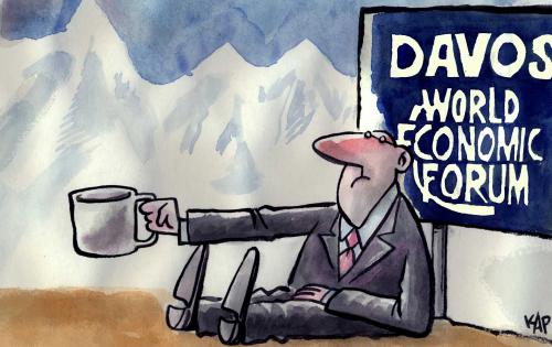 Cartoon: Davos (medium) by kap tagged davos,economy,business,poor
