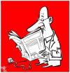 Cartoon: Information (small) by kap tagged press,reading,media,lectura,prensa,journals