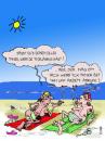 Cartoon: strandgespräch (small) by sam tagged sex,frau,sam,bund,character,sommer,strand
