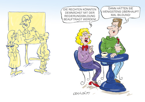 Cartoon: Bildungs-Misere (medium) by astaltoons tagged rechte,regierungsbeteiligung,rechte,regierungsbeteiligung