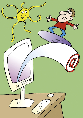 Cartoon: Computer (medium) by astaltoons tagged computer,internet,surfen