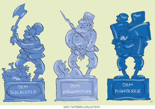 Cartoon: Denkmäler (medium) by astaltoons tagged putin,ukraine,krieg,putin,ukraine,krieg