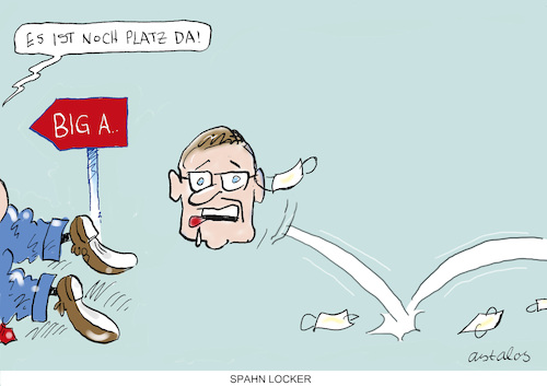 Cartoon: Spahn locker (medium) by astaltoons tagged trump,spahn,grönland,trump,spahn,grönland