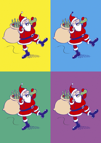 Cartoon: Weihnachten (medium) by astaltoons tagged weihnachten,weihnachtsmann,popart