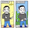 Cartoon: outdoor stains (small) by mypenleaks tagged stains,messy,gross,idiot,light,indoors,outdoors