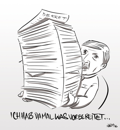 Cartoon: Dekrete (medium) by INovumI tagged erdogan,dekret,ausnahmezustand,türkei