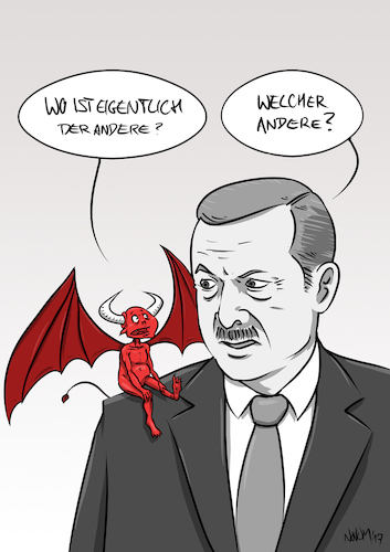 Cartoon: Erdogan Iblis Version1 (medium) by INovumI tagged recep,tayyip,erdogan,iblis,teufel