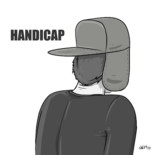 Cartoon: Handicap (medium) by INovumI tagged handicap,basecap,cap,cappy,mütze,schirmmütze,hut