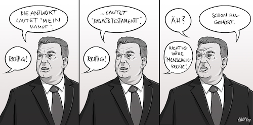 Cartoon: Orban Quiz (medium) by INovumI tagged viktor,orban,migrantenfreie,zone,ungarischer,ministerpräsident,ungarn,völkerwanderung