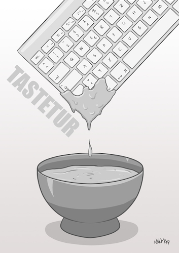 Cartoon: Tastetur (medium) by INovumI tagged tastatur,taste,dip,beißen,essen