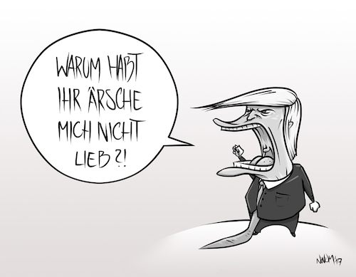 Cartoon: Trumps Beliebtheit (medium) by INovumI tagged donald,trump,beliebtheit