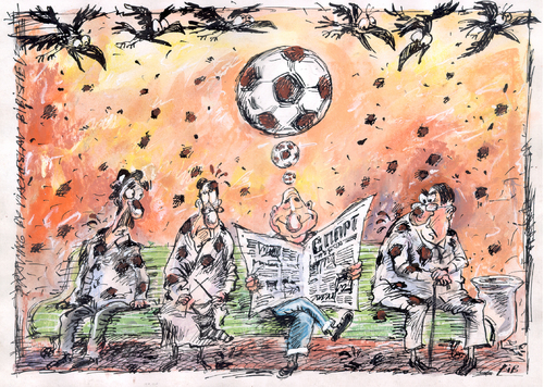 Cartoon: football (medium) by BIB tagged football