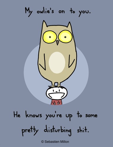Cartoon: Owlie (medium) by sebreg tagged owl,silly,humor