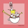 Cartoon: The Teacup Bunny Band (small) by sebreg tagged rabbit bunny cute fun silly music