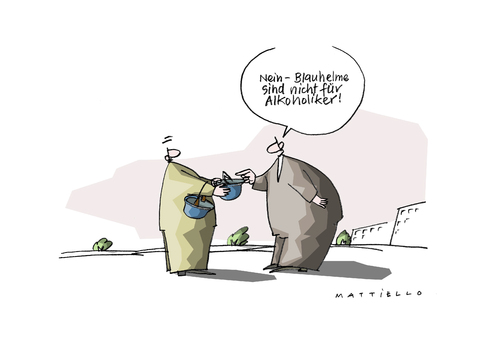 Cartoon: Blauhelme (medium) by Mattiello tagged blauhelme,uno,blauhelme,uno