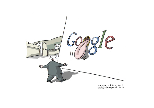Cartoon: Goggle - China (medium) by Mattiello tagged hongkong,zensur,china,google,google,china,zensur,hongkong,internet,web,informationen,kommunikation,suchmaschine,zensieren,angst,verbot