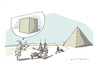 Cartoon: Pyramide (small) by Mattiello tagged bauen bauwerke pyramide architektur planung ausführung