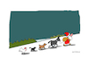 Cartoon: Rückzug (small) by Mattiello tagged nikolaus,weihnachtsmann,esel,hund,katze,hahn,bremen,stadtmusikanten,rückzug