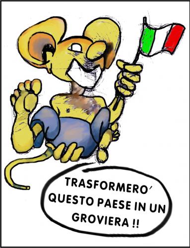 Cartoon: Berlusconi Vorhaben (medium) by yalisanda tagged berlusca,gruviera,groviera,paese,italia,topogigio