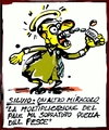 Cartoon: La beatificazione di Silvio (small) by yalisanda tagged berlusconi silvio pane pesce government italy miracolopolitica satira illustrazione irony viagra