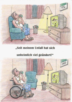 Cartoon: Veränderungen (medium) by eschborn tagged rollstuhl